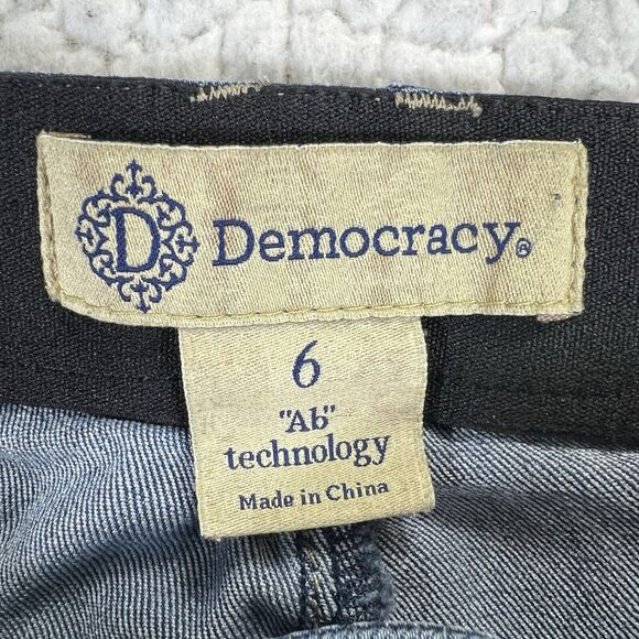 Democracy Jeans Women’s Size 6 (Actual 28x29) Blue Mid Rise Skinny Distressed - Picture 5 of 9